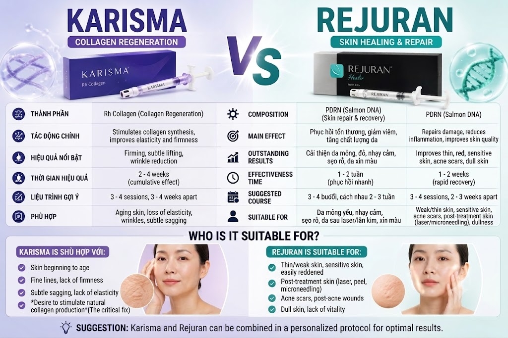 The two skin rejuvenation therapies that are most popular at Mayu Spa, each with its own distinct strengths.