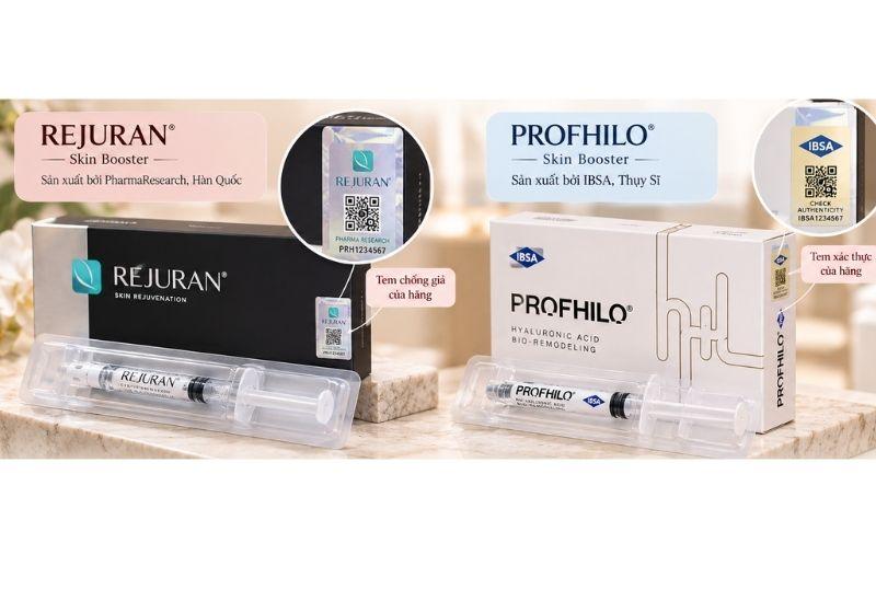 Hộp Rejuran và Profhilo chính hãng có tem nhãn tại Mayu Spa