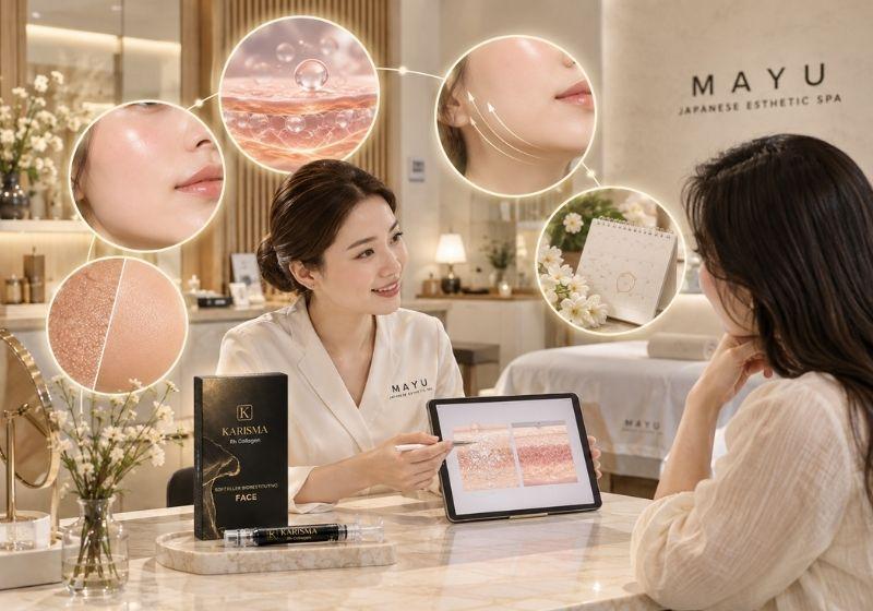 Không gian tư vấn và tiêm Karisma tại Mayu Spa phong cách Nhật Bản